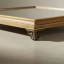 Ver imagem 2 de Bandeja Espelhada de Madeira Envernizada - Retangular para Lavabo 23x13 x3 | Casa Del Grande