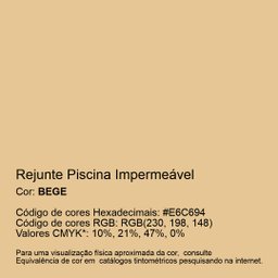 Rejunte Piscina Impermeável Cor Bege 1kg - 2