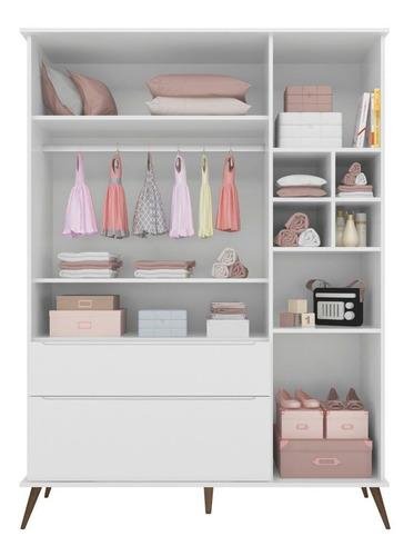 Guarda-Roupa Infanto Juvenil 100%MDF 3 Portas Branco Ternura ...
