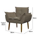 Ver imagem 5 de Poltrona Decorativa para Consultório Opala Suede Herrero Cappuccino