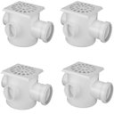 Ver imagem 1 de Caixa Quadrada Dn 100x100x50 Pvc C/ Grelha | Akato | Kit 04 Un