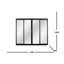 Ver imagem 4 de Janela de Alumínio de Correr 100x120x6cm 4 Folhas Vidro Liso Ecosul Esquadrisul