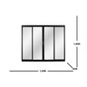 Janela de Alumínio de Correr 100x120x6cm 4 Folhas Vidro Liso Ecosul Esquadrisul - 4