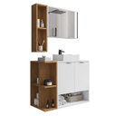 Ver imagem 1 de Conjunto Gabinete para Banheiro Ibiza Branco/naturalle - Bechara
