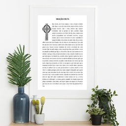 Quadro Oração Celta - 60x48cm:moldura Preta - 2