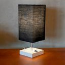 Ver imagem 2 de Kit 2 Abajur Luminaria de Mesa Quadrado Mdf Interruptor Ref 49 Decoração Casa Sala Quarto Escritório