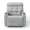 Ver imagem 2 de Poltrona do Papai Reclinável em Tecido Linho Cor Cinza Manual com Massagem - Modelo Florença