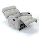 Ver imagem 6 de Poltrona do Papai Reclinável em Tecido Linho Cor Cinza Manual com Massagem - Modelo Florença