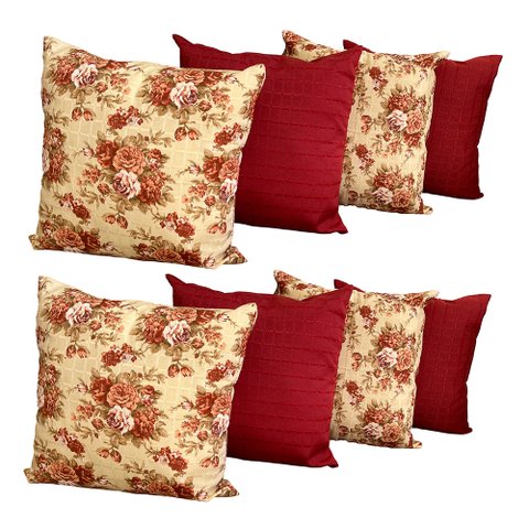 Capas de Almofadas Decorativas 8 Unidades Com Ziper:KCT08115