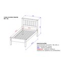 Ver imagem 2 de Cama Solteiro 706la Mel Acetinado Piratini com Colchão Ortobom