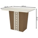 Ver imagem 3 de Conjunto Mesa Jantar MDF 110x84 cm 4 Cadeiras 110312 Cedro Gold Celmo