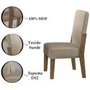 Ver imagem 5 de Conjunto Mesa Jantar MDF 110x84 cm 4 Cadeiras 110312 Cedro Gold Celmo