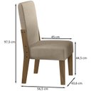 Ver imagem 4 de Conjunto Mesa Jantar MDF 110x84 cm 4 Cadeiras 110312 Cedro Gold Celmo