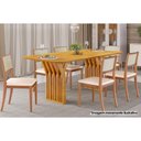 Ver imagem 3 de Mesa Jantar Yara c/Tampo MDF Curvo 170cm Cedro DJ Móveis