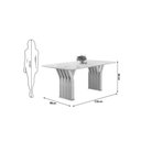 Ver imagem 2 de Mesa Jantar Yara c/Tampo MDF Curvo 170cm Cedro DJ Móveis