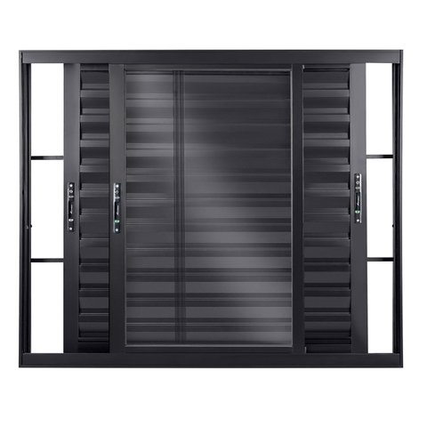 Janela de Alumínio Veneziana de Correr 100x150x12cm 3 Folhas Móveis Vidro Liso Topsul Esquadrisul Pr