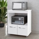 Ver imagem 2 de Balcão Cozinha para Forno Micro-ondas Multiuso Angel 02 Portas Branco - Abmaza