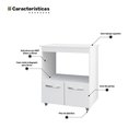 Ver imagem 5 de Balcão Cozinha para Forno Micro-ondas Multiuso Angel 02 Portas Branco - Abmaza