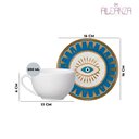 Ver imagem 3 de Xícara Chá Branca Cerâmica C- Pires Olho Grego Plus Alleanza