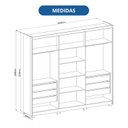 Ver imagem 4 de Guarda-roupa 6 Portas 6 Gavetas Brescia