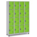 Ver imagem 1 de Armário Roupeiro Aço 16 Portas 191×130×41cm Volume C/ Tranca Cor:verde