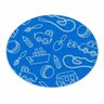 Tapete Emborrachado Oval Azul Desenhos 70x90cm - 2