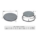 Ver imagem 3 de Tampa Tampão de Chão T010 em Alumínio Circular Simples 10cm