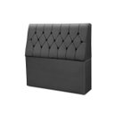 Ver imagem 2 de Cabeceira Baú de Cama Box Madeira Estofada Casal Madri:cinza