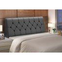 Ver imagem 1 de Cabeceira Baú de Cama Box Madeira Estofada Casal Madri:cinza