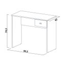 Ver imagem 3 de Mesa Escrivaninha Compacta com Gaveta Preto