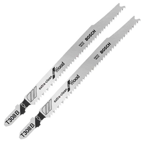 Lâmina T 308 B Madeira para Serra Tico-Tico Wood 2-Side Clean Straight 2 Unidades BOSCH