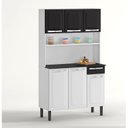 Ver imagem 5 de Cozinha Compacta em Aço com Tampo 6 Portas 1 Gaveta 105cm Rose Itatiaia Branco/Preto