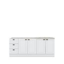 Ver imagem 2 de Cozinha Compacta Modulada 4 Portas 3 Gavetas Emily Branco/HP/Calcare