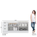 Ver imagem 3 de Cozinha Compacta Modulada 4 Portas 3 Gavetas Emily Branco/HP/Calcare