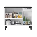 Ver imagem 4 de Balcão Cozinha em Aço 3 Portas 1 Gaveta 105cm com Tampo Rose Itatiaia Branco