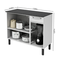 Ver imagem 3 de Balcão Cozinha em Aço 3 Portas 1 Gaveta 105cm com Tampo Rose Itatiaia Branco