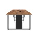 Ver imagem 5 de Mesa de Escritório Plataforma 3,0m 4 Pessoas Ng Pés Metal F5 Cor:nogal com Preto