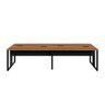 Mesa de Escritório Plataforma 3,0m 4 Pessoas Ng Pés Metal F5 Cor:nogal com Preto - 4