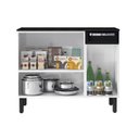 Ver imagem 4 de Balcão Cozinha em Aço 3 Portas 1 Gaveta 105cm com Tampo Rose Itatiaia Branco/Preto