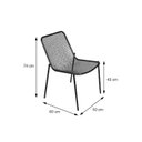 Ver mais imagens de Conjunto Mesa para Jardim 70x70cm Tampo em Aço e 4 Cadeiras sem Braço Una OR Design