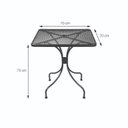 Ver imagem 7 de Conjunto Mesa para Jardim 70x70cm Tampo em Aço e 4 Cadeiras sem Braço Una OR Design