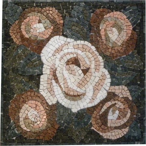 Mandala Mosaico Floral Rosas Ii 130cm