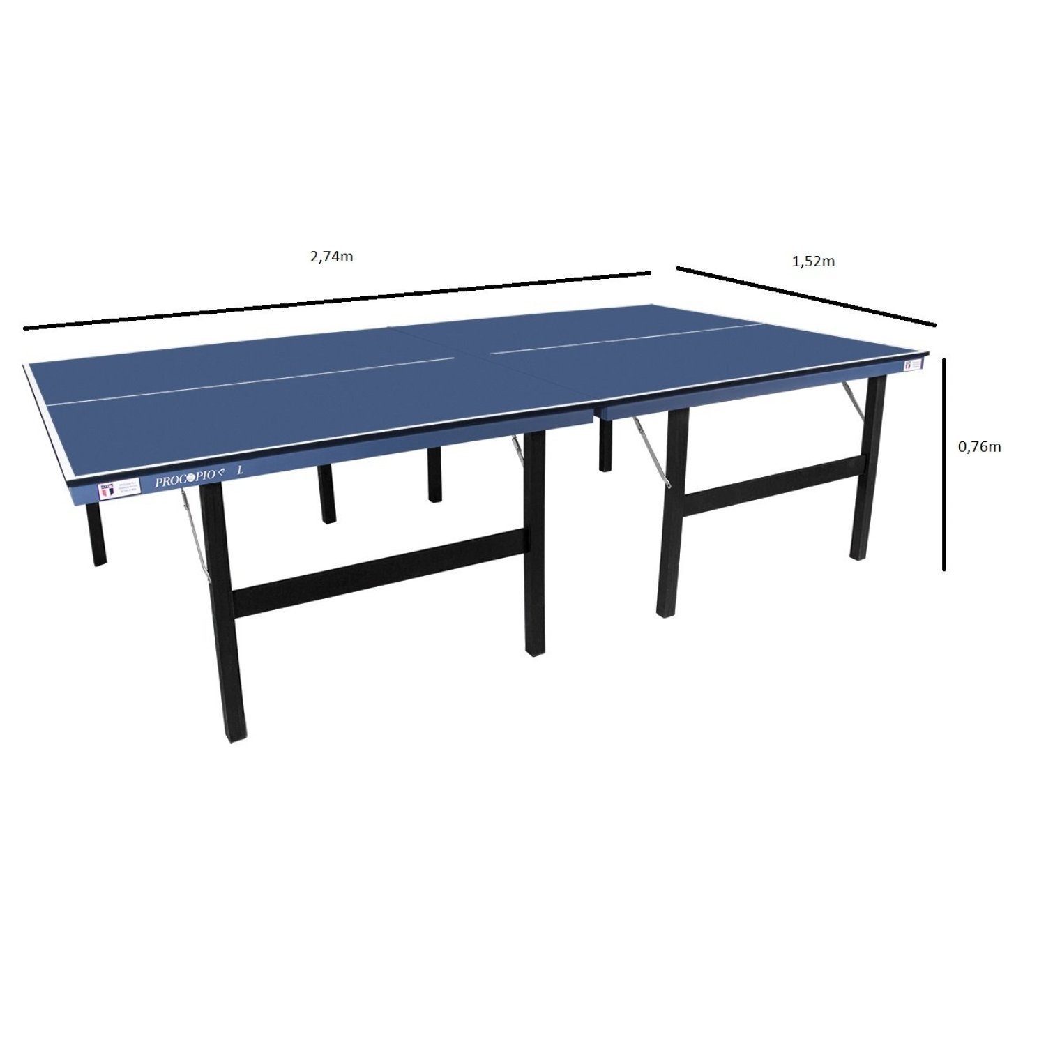 Mesa de Ping Pong Dobrável 15mm com 2 Raquetes 3 Bolinhas Procópio - 4