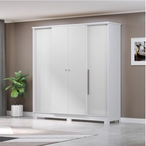 Guarda Roupa Casal 4 Portas 2 Gavetas Mônaco Espresso Móveis