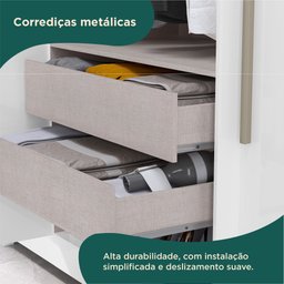 Guarda Roupa Casal 4 Portas 2 Gavetas Mônaco Espresso Móveis - 3