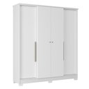 Ver imagem 7 de Guarda Roupa Casal 4 Portas 2 Gavetas Mônaco Espresso Móveis Branco