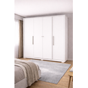 Ver imagem 1 de Guarda Roupa Casal 4 Portas 2 Gavetas Mônaco Espresso Móveis