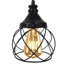Ver imagem 3 de Pendente Aramado Esfera Balonê Preto + Lâmpada Lustre Luminária Teto Regulável Sala Cozinha Agp Ilum