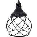 Ver imagem 4 de Pendente Aramado Esfera Balonê Preto + Lâmpada Lustre Luminária Teto Regulável Sala Cozinha Agp Ilum