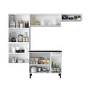 Ver imagem 4 de Cozinha Compacta Modulada em Aço 4 Peças 10 Portas 1 Gaveta 1 Nicho Rose Itatiaia Branco